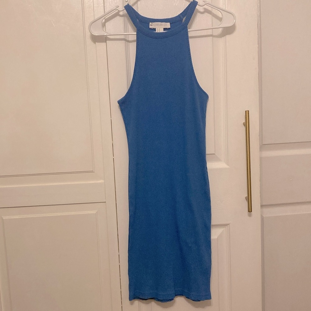 Ribbed High Neck Dress